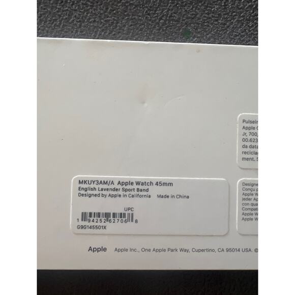 NEW 45mm Apple Watch English Lavender Sport Band - Picture 4 of 6